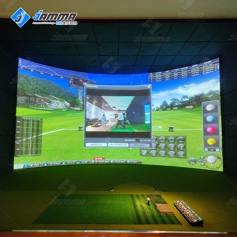 Golf Simulator System Indoor Sport Simulator Golf Training Aids Professional Screen Golf Simulator Whit Golfballs