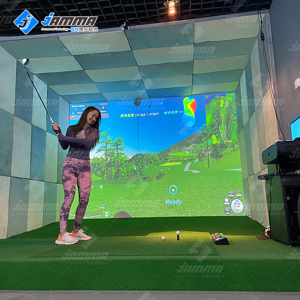 Golf Simulator System Indoor Sport Simulator Golf Training Aids Professional Screen Golf Simulator Whit Golfballs