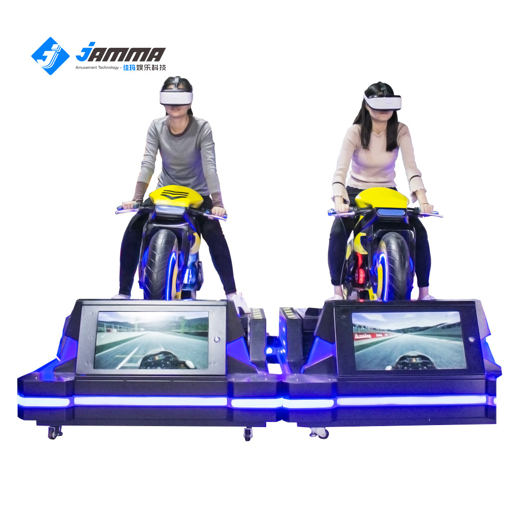 VR motor bike racing simulation 360 VR 9d cinema and ride equipment games play station with more than 100 location map