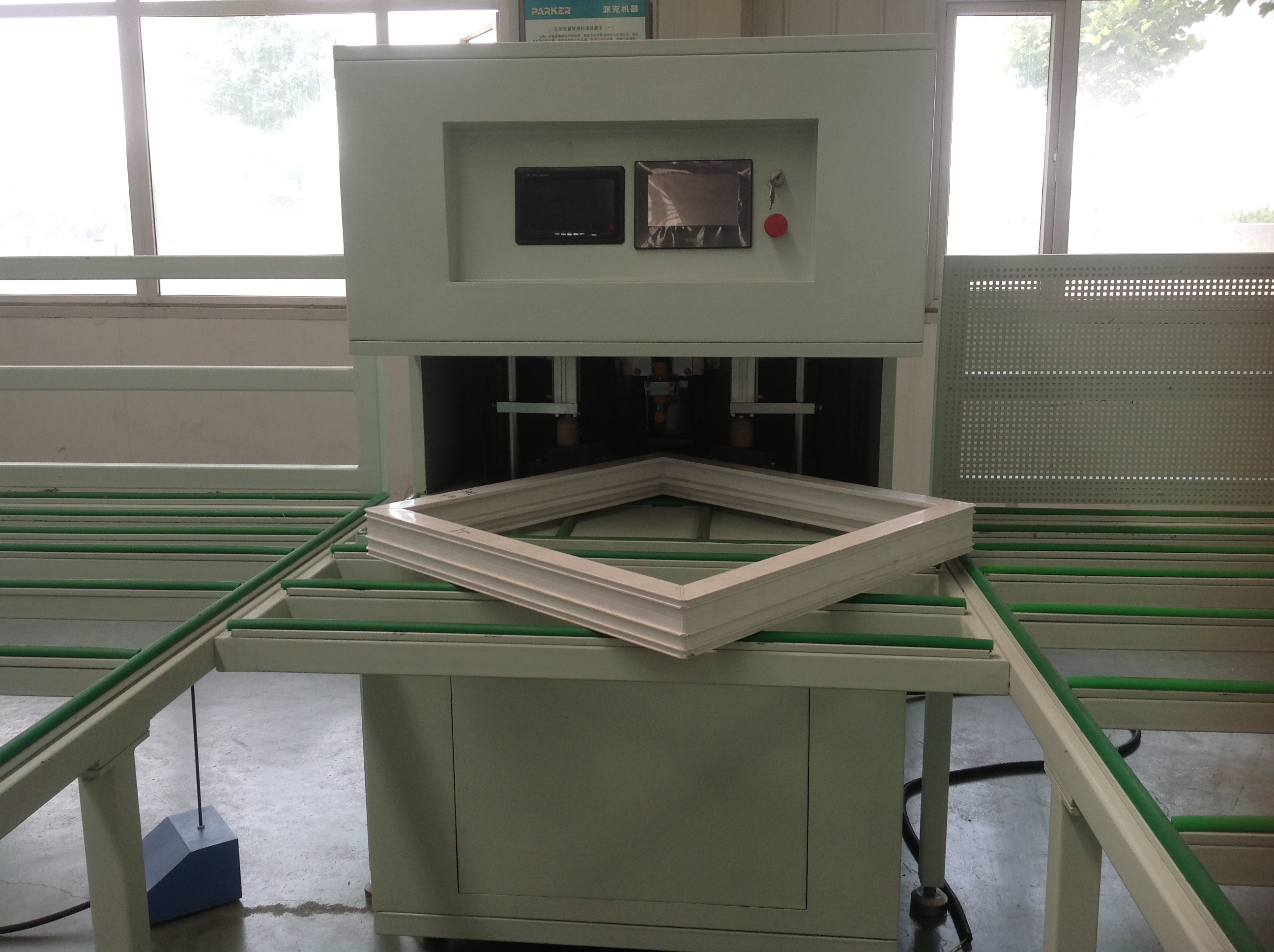 pvc window door profiles CNC 4 heads welding machine/pvc window door corner cleaning machine