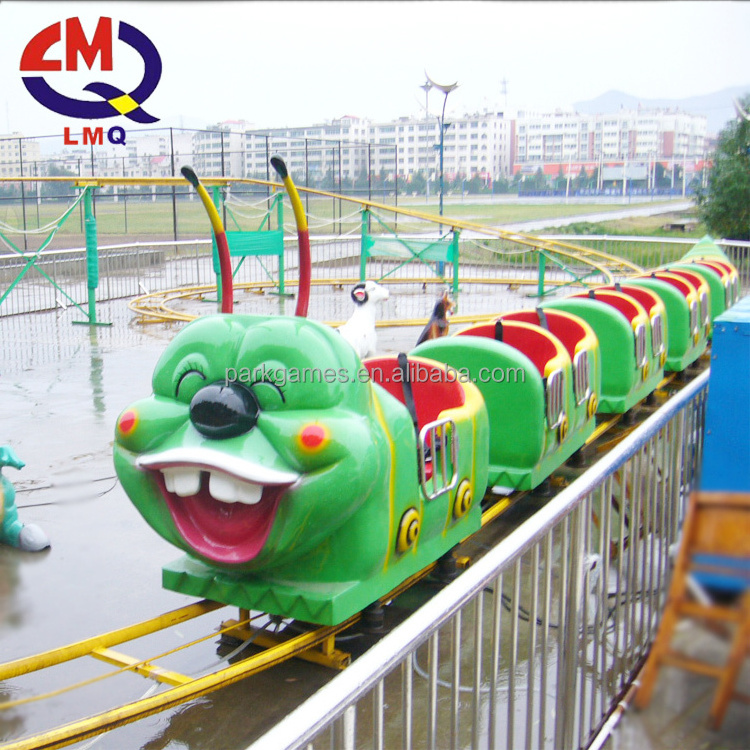 Modern Park Caterpillar Train Ride Amusement Mini Backyard Roller Coaster for Sale