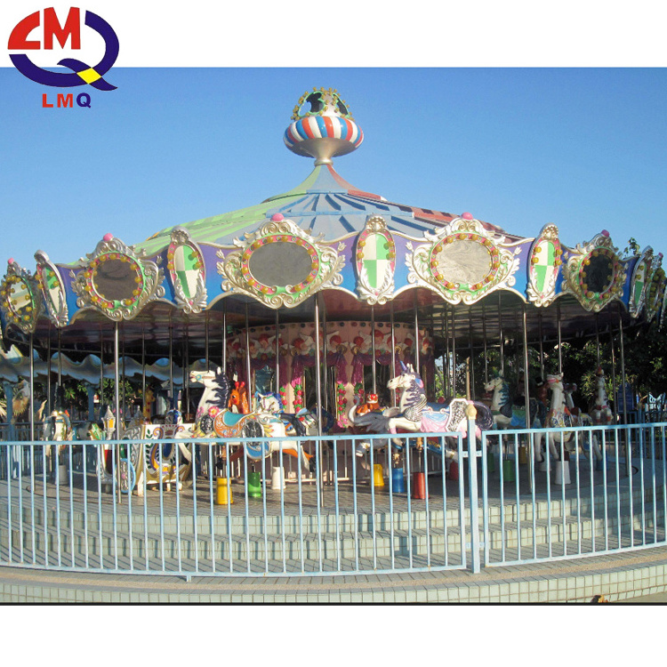 Children Carnival Amusement Park Equipment Ride Outdoor Merry Go Round for Sale Kids Carousel