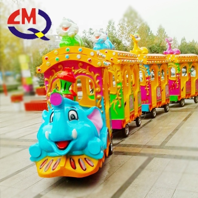 Amusement Park Sightseeing Tourist Electric Train Children Rides Party Kiddie Trackless Train For Sale