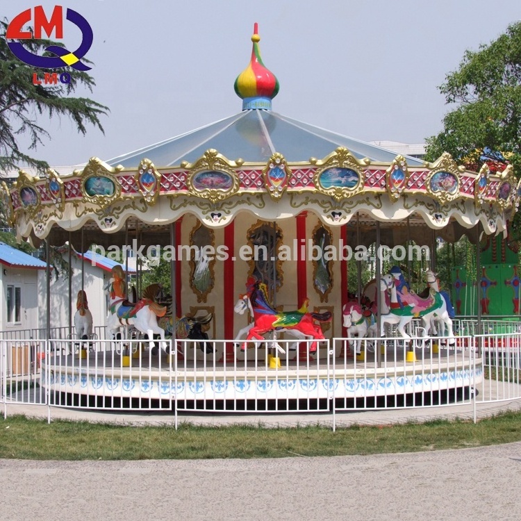 Theme Park Equipment Big Luxury Carousel Musical Roundabout Carousel Horses