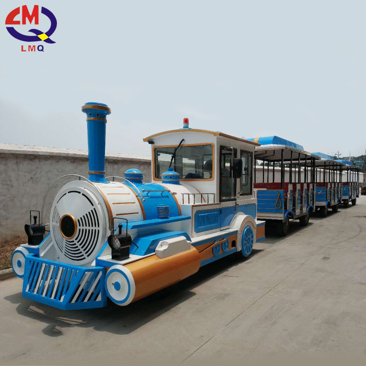 Amusement Park Diesel Battery Trackless Train Ride Tourist Attraction Road Train for Sale