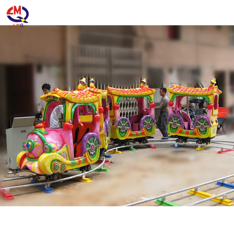 Amusement Adults and Kids Rides Train Electric Garden Track Train Train with Track to Ride for Sale