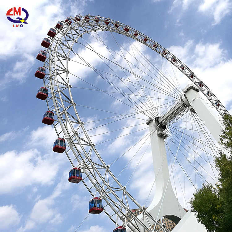 Fun Park Rides 65 M Customized Lighting Air Conditioner Huge Antique Giant Ferris Wheel