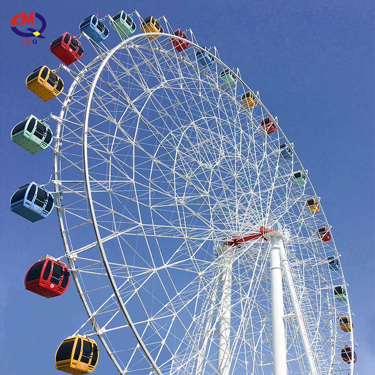 Fun Park Rides 65 M Customized Lighting Air Conditioner Huge Antique Giant Ferris Wheel