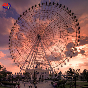 Fun Park Rides 65 M Customized Lighting Air Conditioner Huge Antique Giant Ferris Wheel