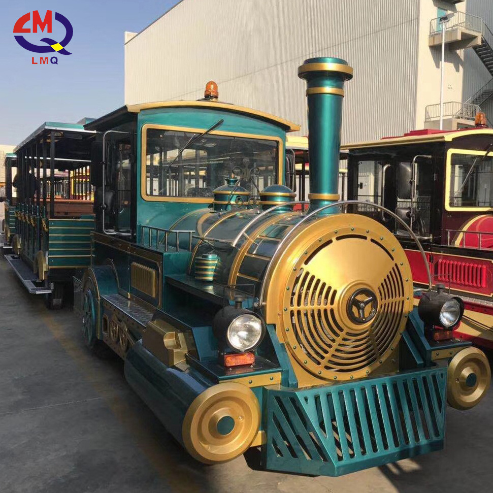 Amusement Park Diesel Battery Trackless Train Ride Tourist Attraction Road Train for Sale