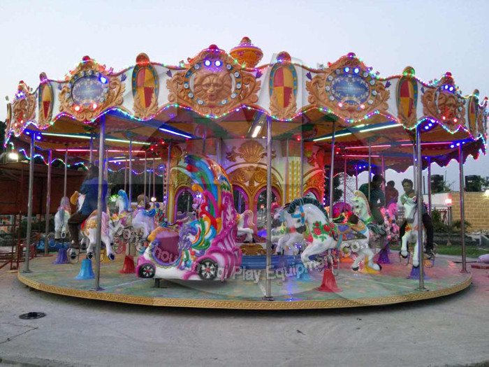 Children Carnival Amusement Park Equipment Ride Outdoor Merry Go Round for Sale Kids Carousel