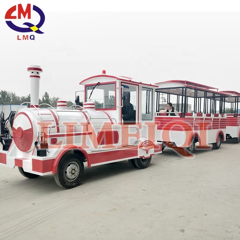 Amusement Park Diesel Battery Trackless Train Ride Tourist Attraction Road Train for Sale