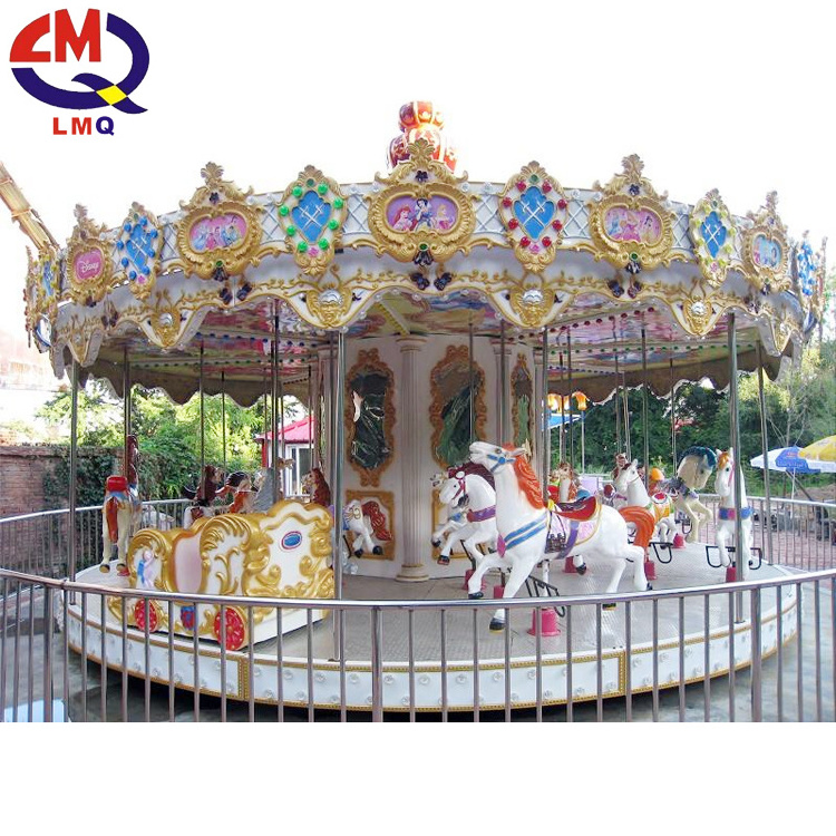 Theme Park Equipment Big Luxury Carousel Musical Roundabout Carousel Horses