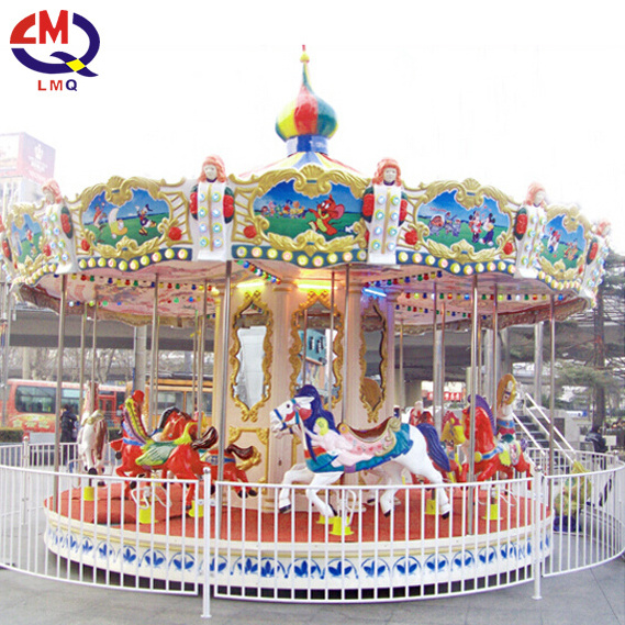 Theme Park Equipment Big Luxury Carousel Musical Roundabout Carousel Horses