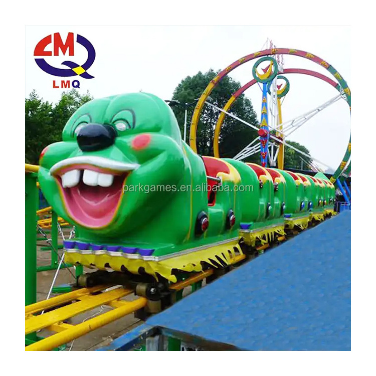 Modern Park Caterpillar Train Ride Amusement Mini Backyard Roller Coaster for Sale