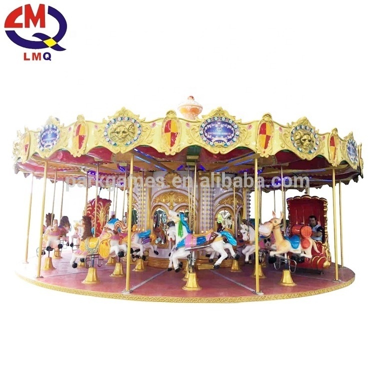 Children Carnival Amusement Park Equipment Ride Outdoor Merry Go Round for Sale Kids Carousel