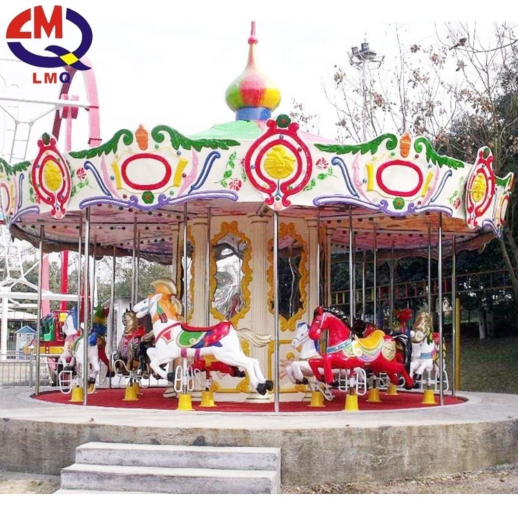 Theme Park Equipment Big Luxury Carousel Musical Roundabout Carousel Horses