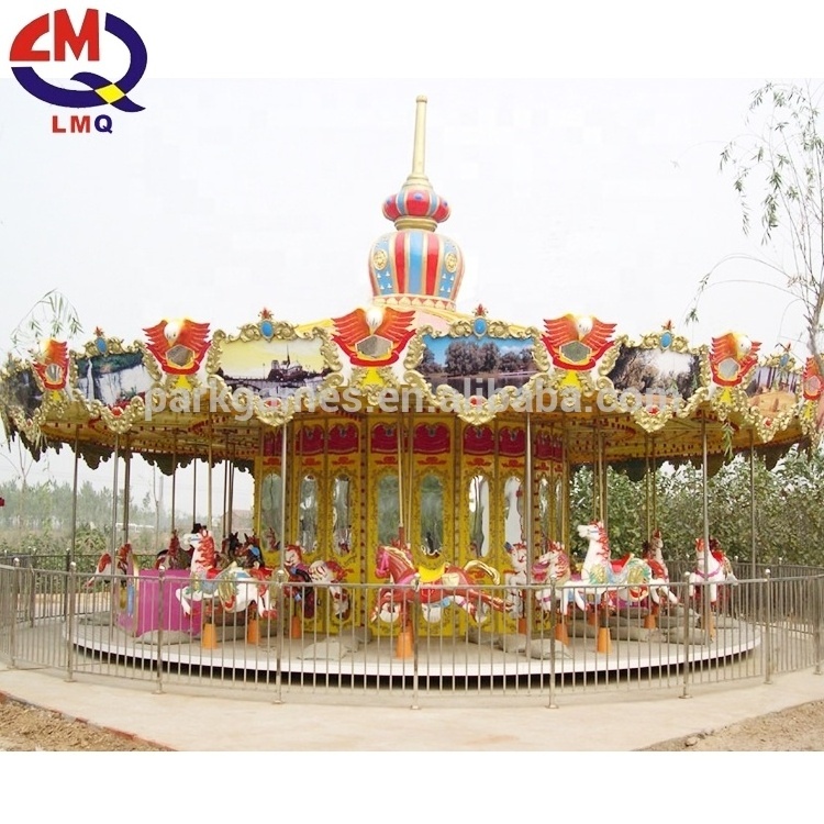 Children Carnival Amusement Park Equipment Ride Outdoor Merry Go Round for Sale Kids Carousel