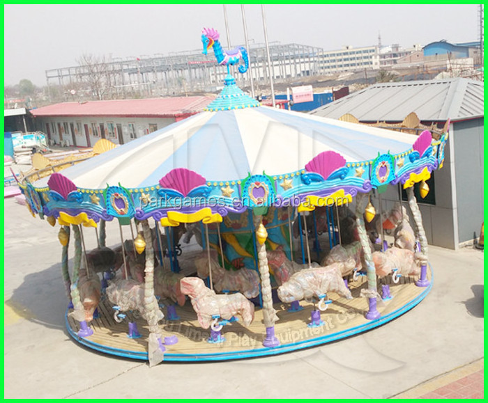 Outdoor family kids amusement ocean theme attractions rides 24 seats merry go round christmas carousel for sale