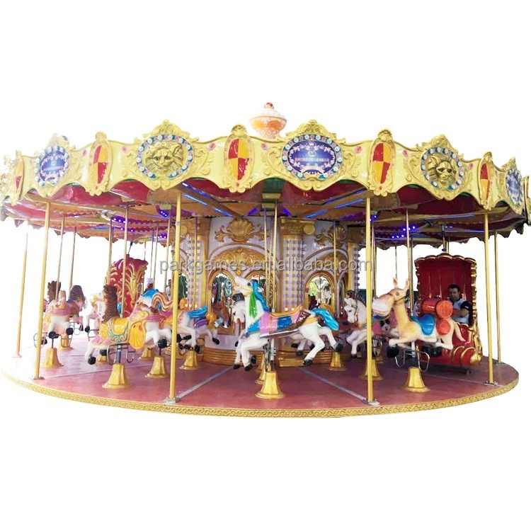 24 Seats Cheap Carousel and Large Carousel Horse Plastic Toy Horses