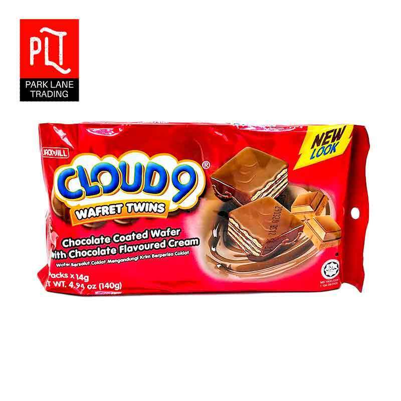 Irresistibly Delicious Cloud-9 Wafret Twins Chocolate Coated Crunchy Wafer Biscuit Snack Chocolate Cream Layers 140g Bulk Sales