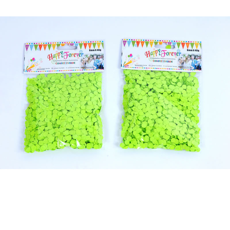 Hot Sale 8mm Fluorescent/Neon colorful round paper confetti tissue paper confetti for party and event celebrations