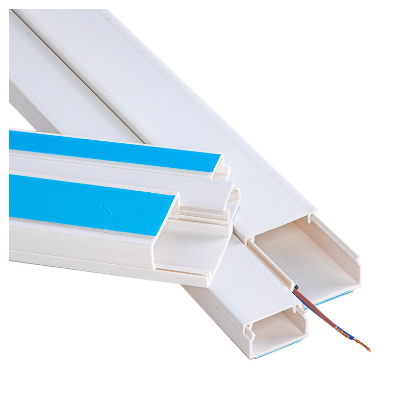 China supplier White PVC Cable trunking for wire outdoor indoor Electrical cable management with Adhesive 20*10 24*14 30*15