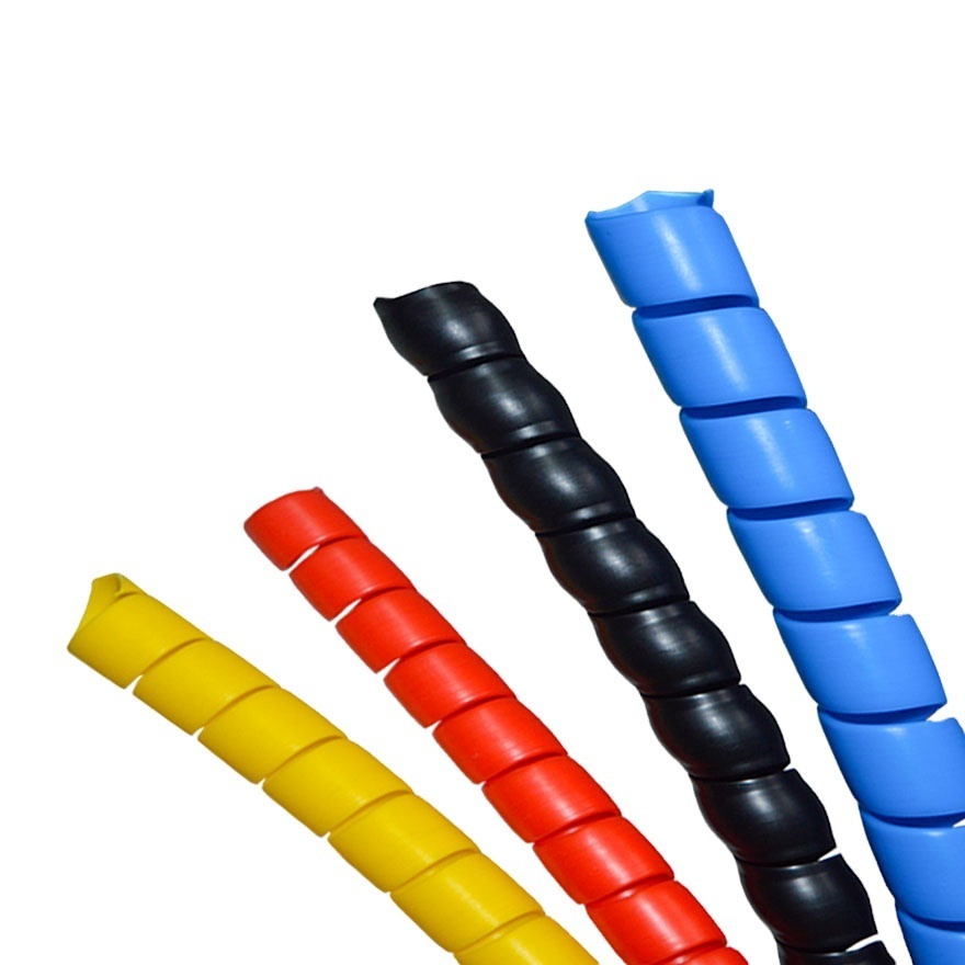 High quality anti-crushing hydraulic hose cover spiral tree guard cable storage Insulated waterproof flexible spiral rubber hose