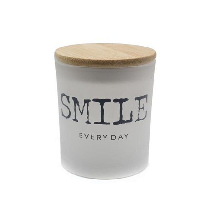 wholesale cheap white matte empty custom logo glass candle jars cup vessel for candle making with lids