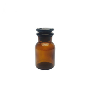 60ml small amber color reagent bottle medical decoration apothecary glass jar