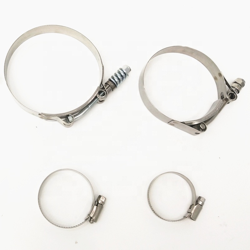 304/201 Stainless Steel T-Bolt Hose Clamp with V-band for Heavy Duty Truck Pipe