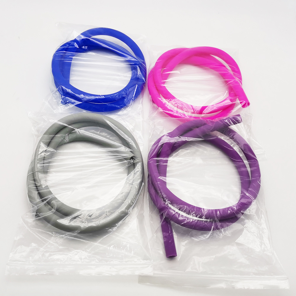 Purple Blue Gray Pink Hookah Smoking Silicone Tube With Soft Touch Matte Shisha Hose Hookah