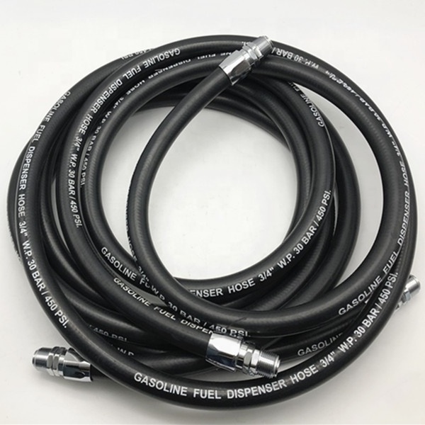 Flexible Anti-Static Rubber Hose Fuel Dispenser Hose with Steel Wire 3/4