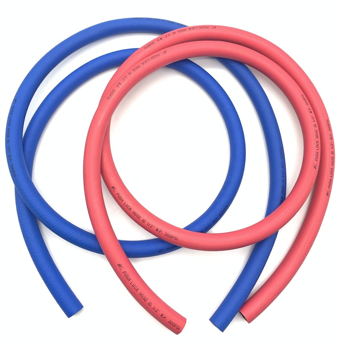 1200 psi Red or Blue 1/2 Inch or 3/8 Inch Fuel Push on lock Hose