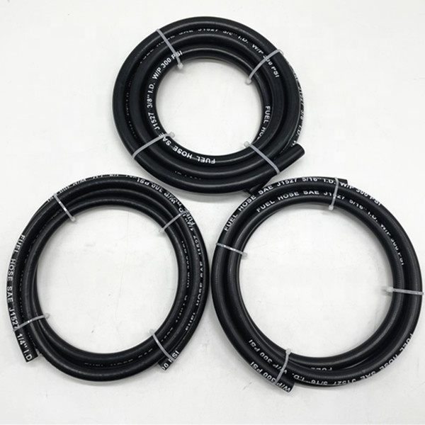 Fiber Reinforced Flexible Black Ethanol Resistant ISO 7840 Boat Marine Fuel Line Hose