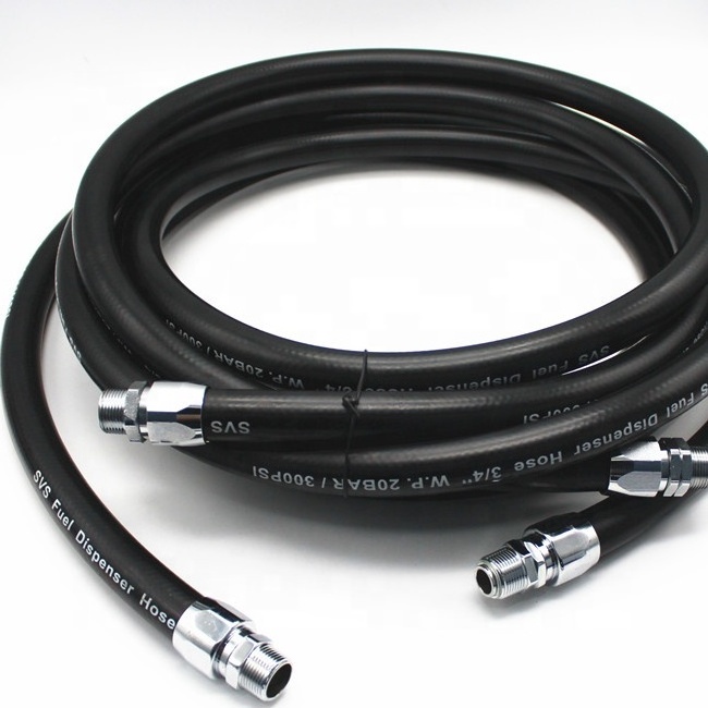 Flexible Anti-Static Rubber Hose Fuel Dispenser Hose with Steel Wire 3/4