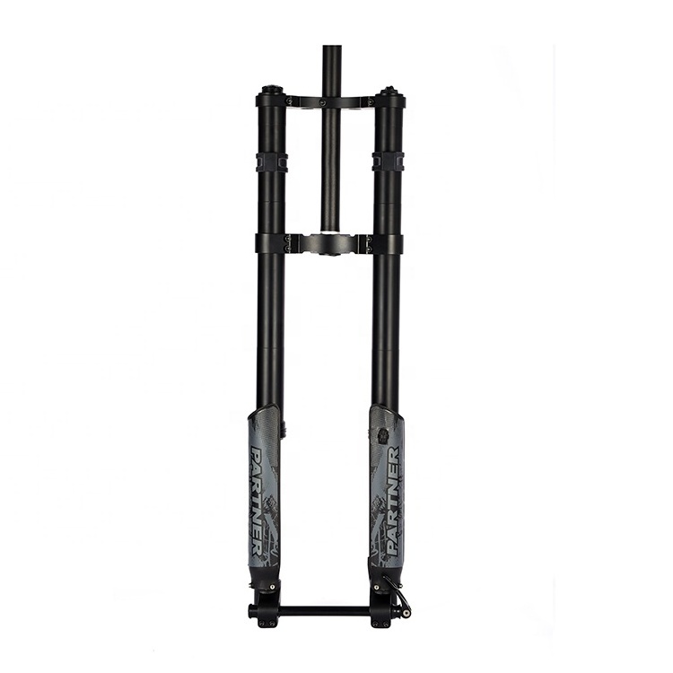 4.0 FAT Mountain Electric Bike DH Double Crown Inverted Air Suspension Aluminum Alloy  Front Fork For Downhill Bike  e-bike