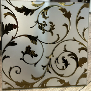 China Glass Manufacturer 3mm-9mm Decorative Ice Flower Acid Etched Printed Art Glass Sheets For Doors and Windows