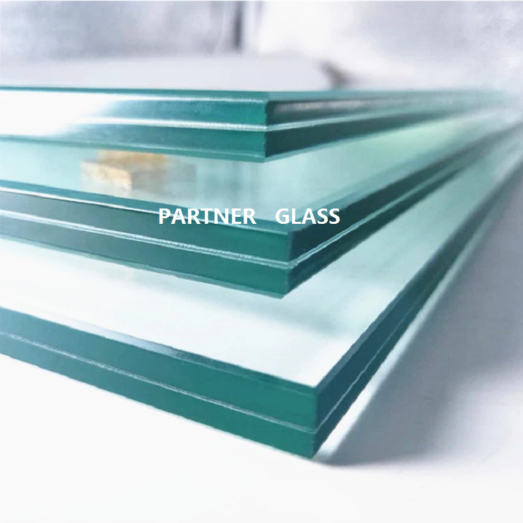 10.3 12.3 mm Clear Colored PVB SGP Film Laminated Glass Customized  Widely Used Window Showcase Safety Laminated Glass