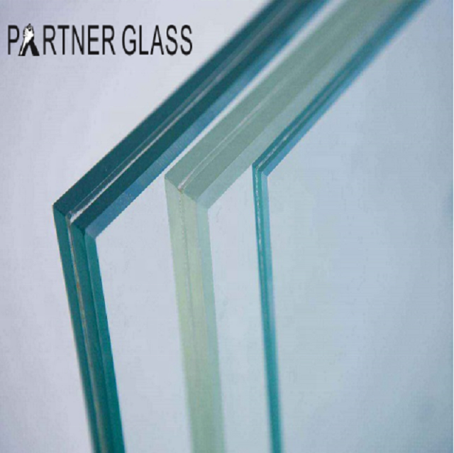 10.3 12.3 mm Clear Colored PVB SGP Film Laminated Glass Customized  Widely Used Window Showcase Safety Laminated Glass