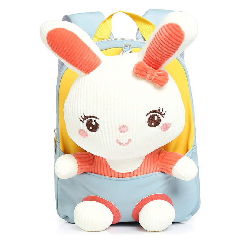 Wholesale Cheap Cute Cartoon School Bag Animal Rabbit Plush Backpack Children Kids Backpack