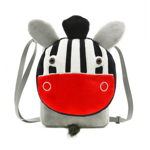 2024 New Lightweight Zebra Crossbody Bag for Boys Children's Cartoon Printed Backpack Primary School Book Bags for Kids