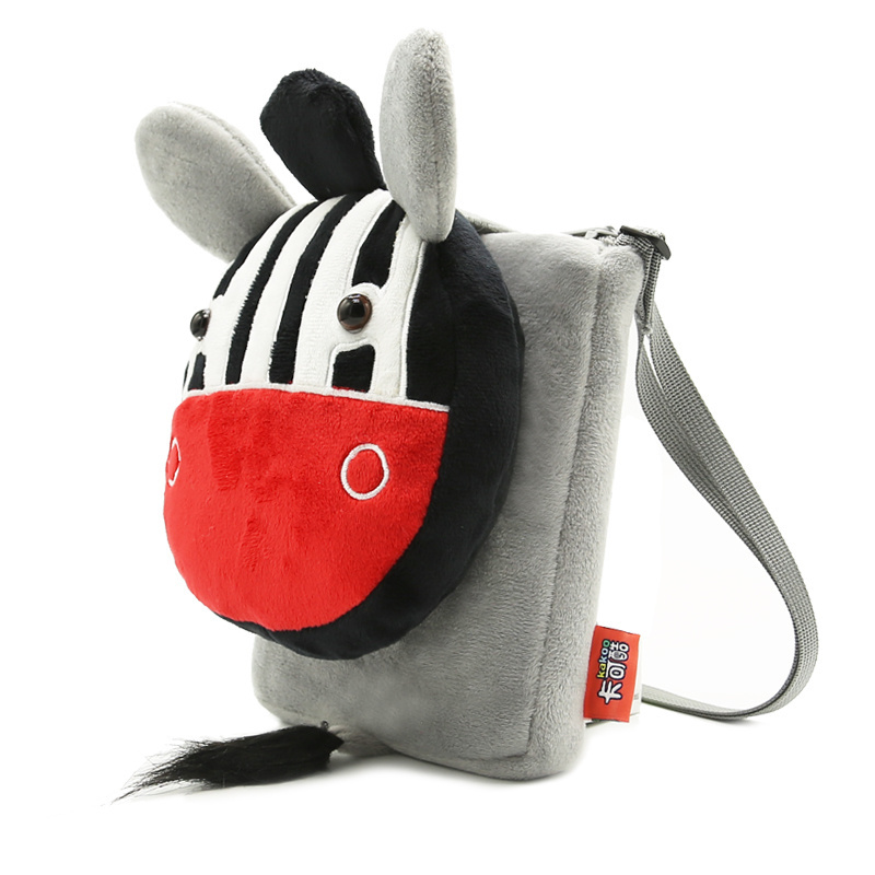 2024 New Lightweight Zebra Crossbody Bag for Boys Children's Cartoon Printed Backpack Primary School Book Bags for Kids