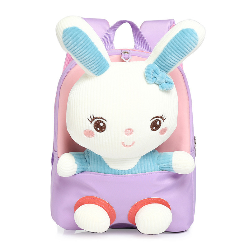 2024 New Design Hot Kawaii Kids Gift Bunny Rabbit Bag Plush School Backpack