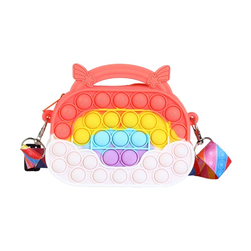 Lovely Children's Silicone Shoulder Bags Cute 3D Shape Baby Girls Crossbody Bag Candy Color Kids Small Coin Purse