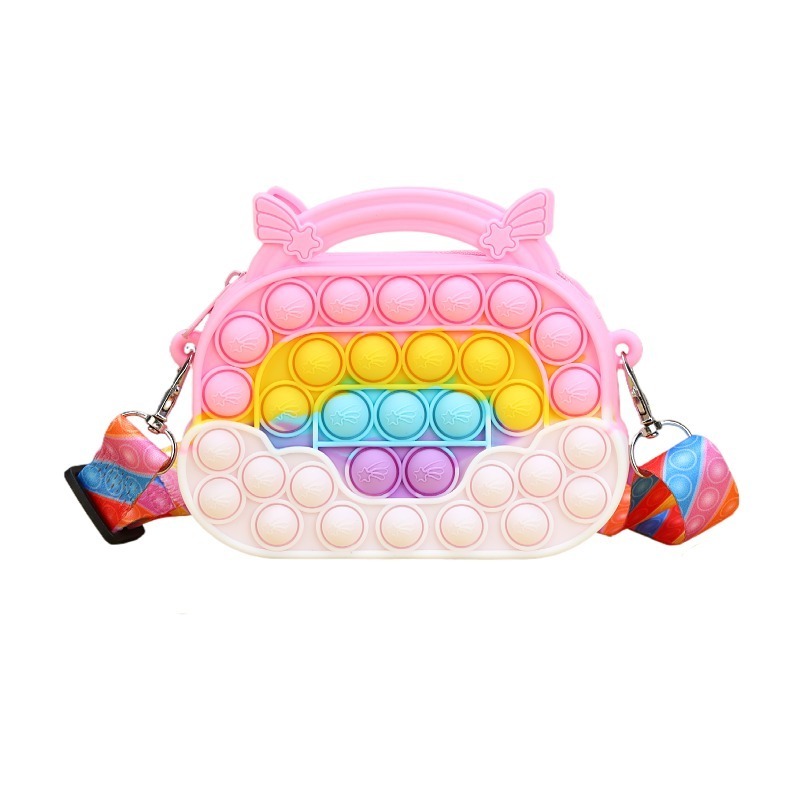 Lovely Children's Silicone Shoulder Bags Cute 3D Shape Baby Girls Crossbody Bag Candy Color Kids Small Coin Purse