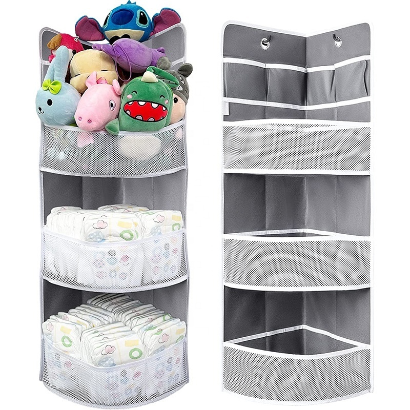 Corner Shelf | Safe Hanging Organizer | Child-Friendly Wall Mount Storage