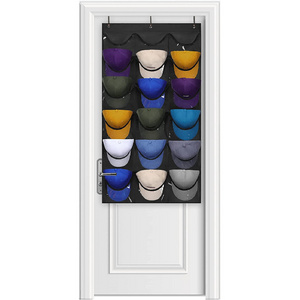 good quality Baseball Cap Organizer Hat Organizer for Closet with 18 Deep Pockets Hat Holder hanging Organizer with 3 Hooks