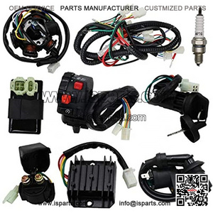 Complete Wiring Harness kit Electrics Wire Loom Assembly with Full Copper Wire For GY6 4-Stroke Four wheelers Engine Type 125cc