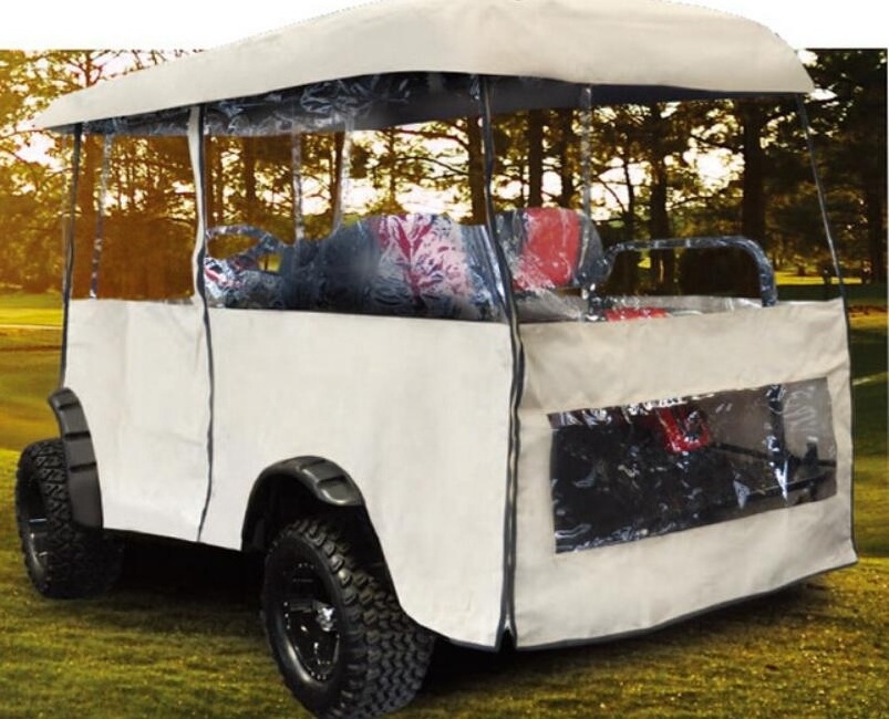 4 passenger Waterproof High quality golf cart  rain cover with doors